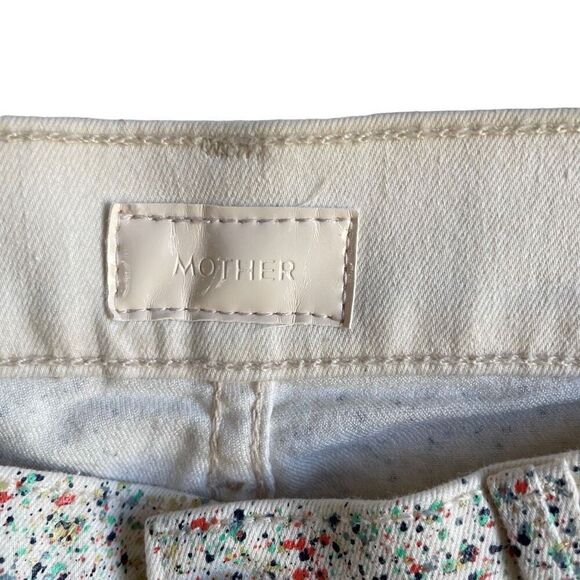 Mother Denim Womens The Vamp Painters Pant Splatter Jeans 26 Ankle Slit Skinny - Picture 3 of 11